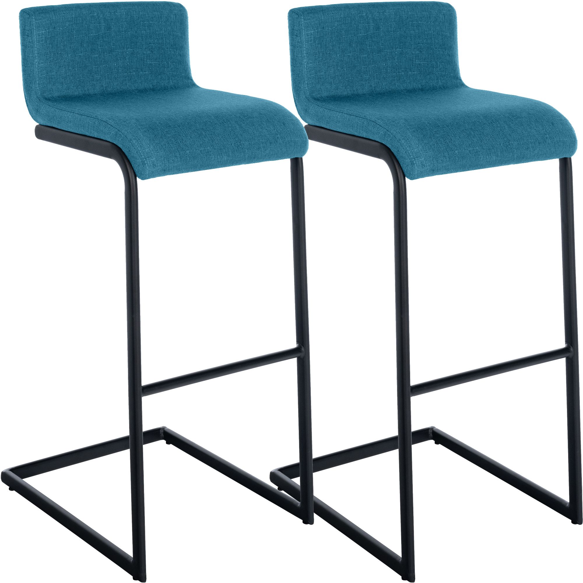 2er Set Barhocker Newport B Stoff, blau