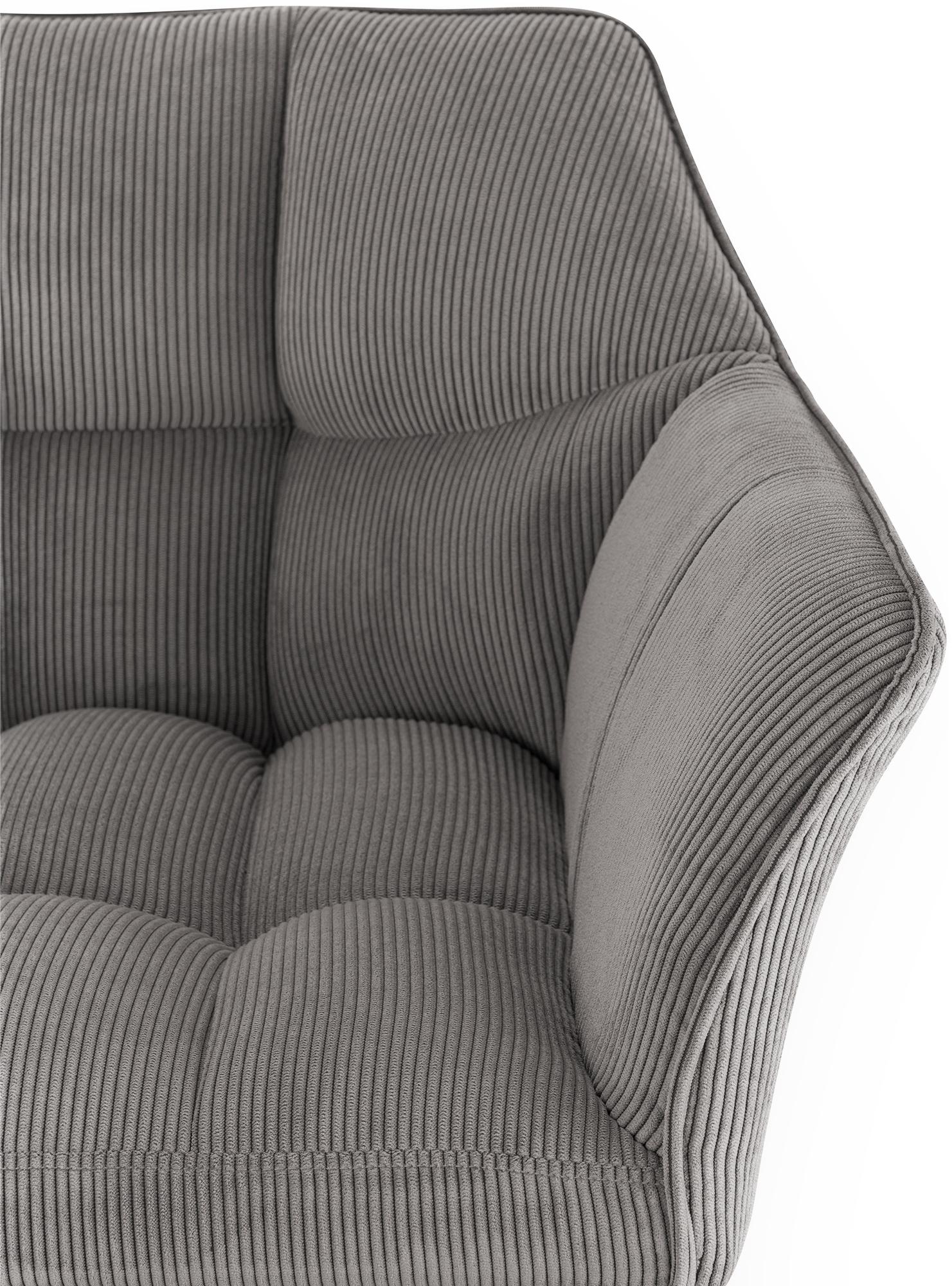 Barhocker Damaso E Cord mit 4-Fuß Gestell, taupe