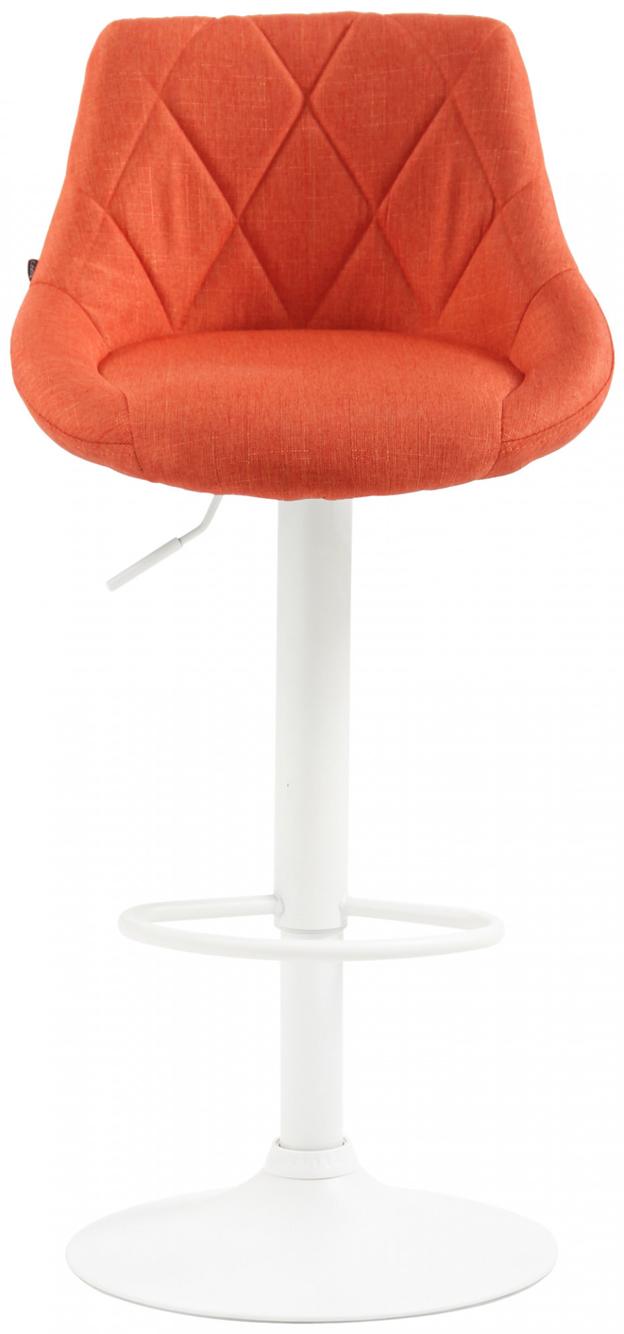 Barhocker Lazio Stoff weiß, orange