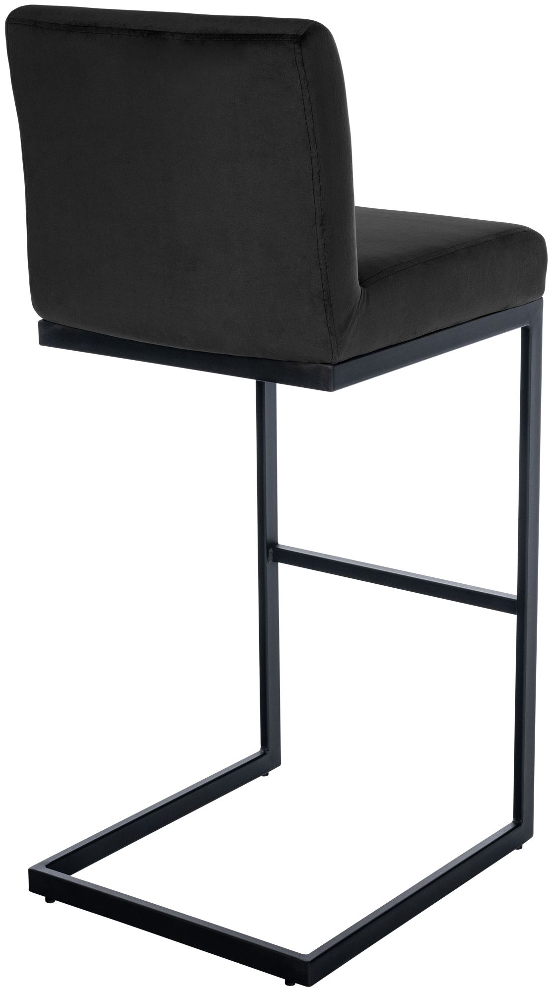 2er Set Barhocker Hopewell Samt B, schwarz