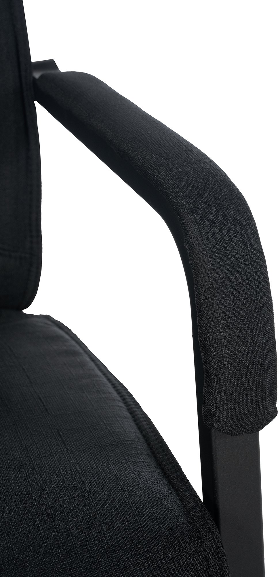 XL Besucherstuhl Anubis Stoff, schwarz/schwarz