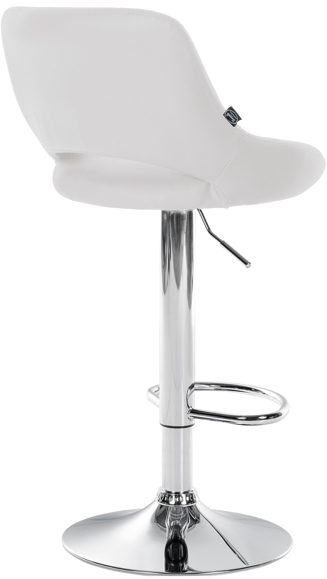 Barhocker Milet Kunstleder chrom, weiß