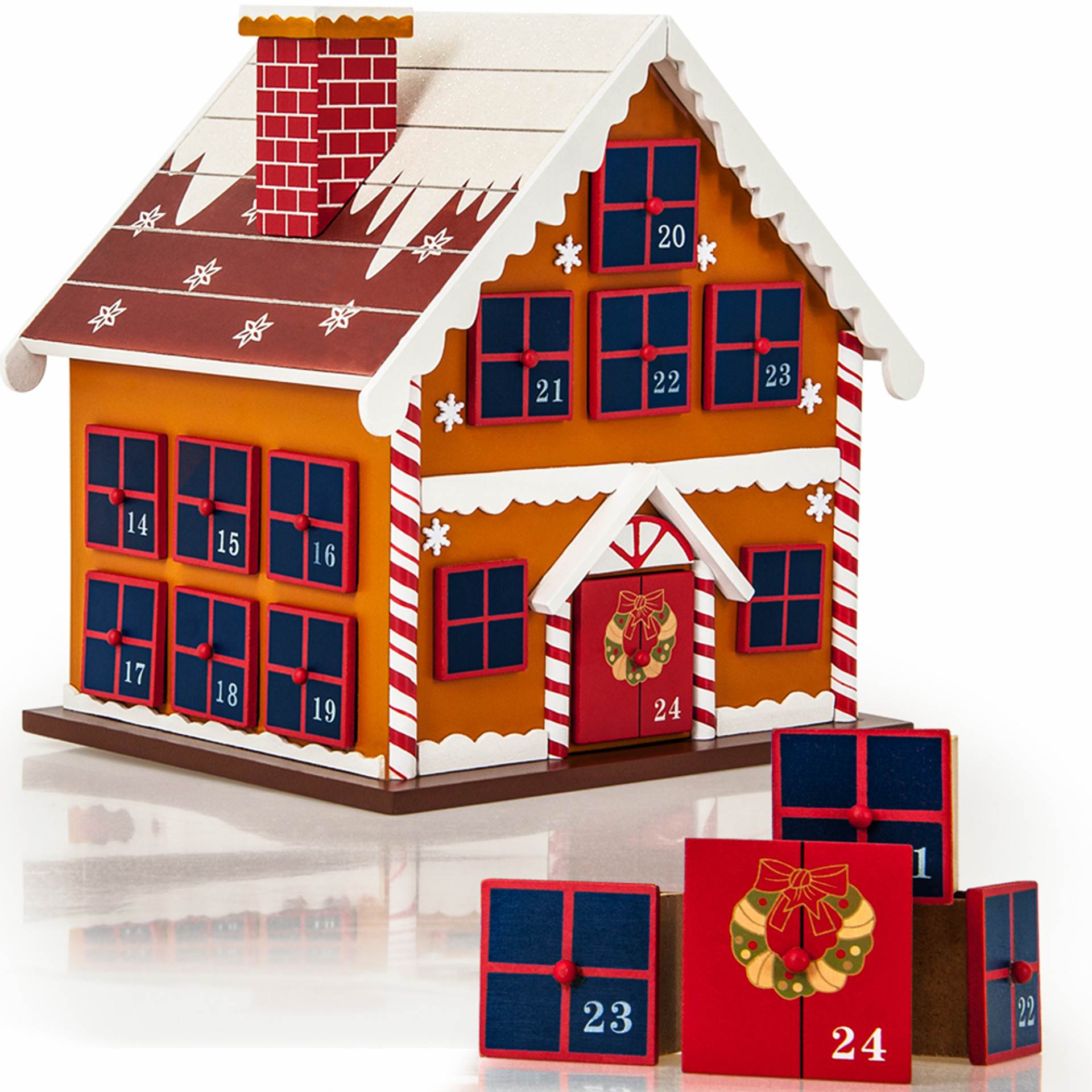 Adventskalender Winterhäuschen MDF