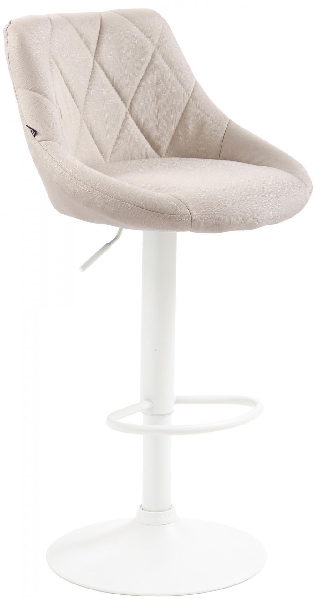Barhocker Lazio Stoff weiß, creme