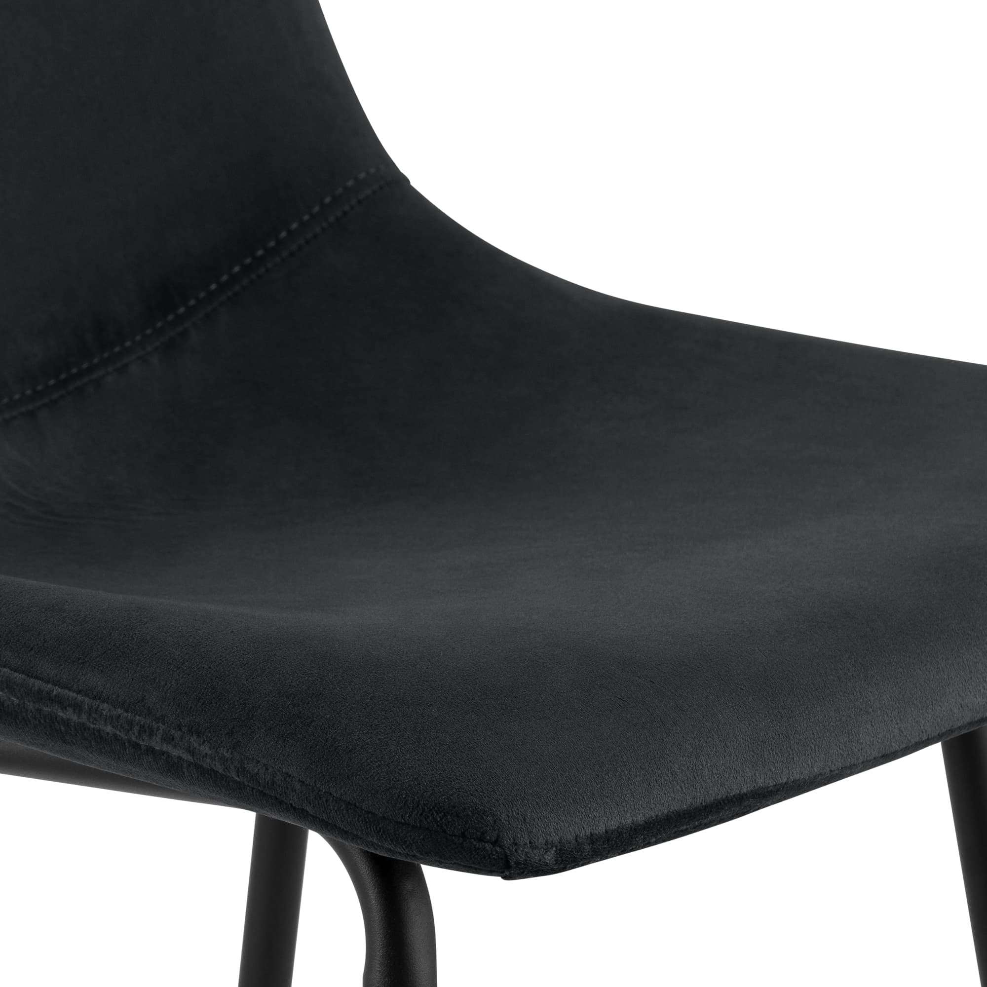Barhocker Altona Samt, schwarz