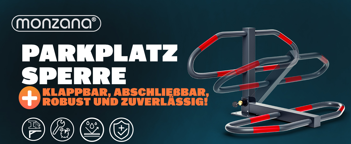 Parkplatzsperre Bogen inkl Schlüssel mit Standsockel