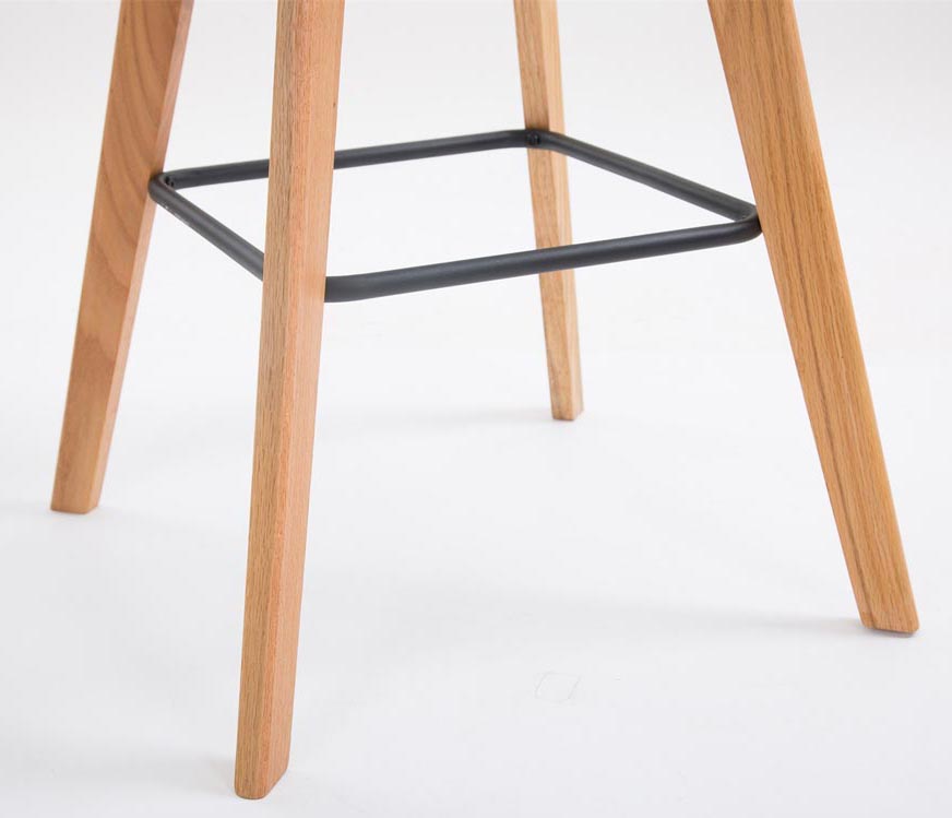 2er Set Barhocker Metz Kunststoff natura, grau