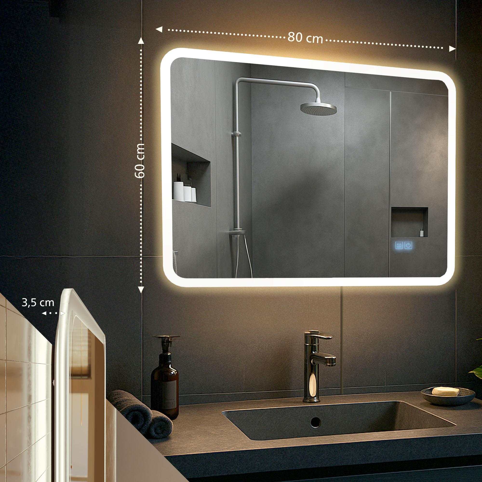 Badspiegel Jericho 60x80 mit Bluetooth, klarglas