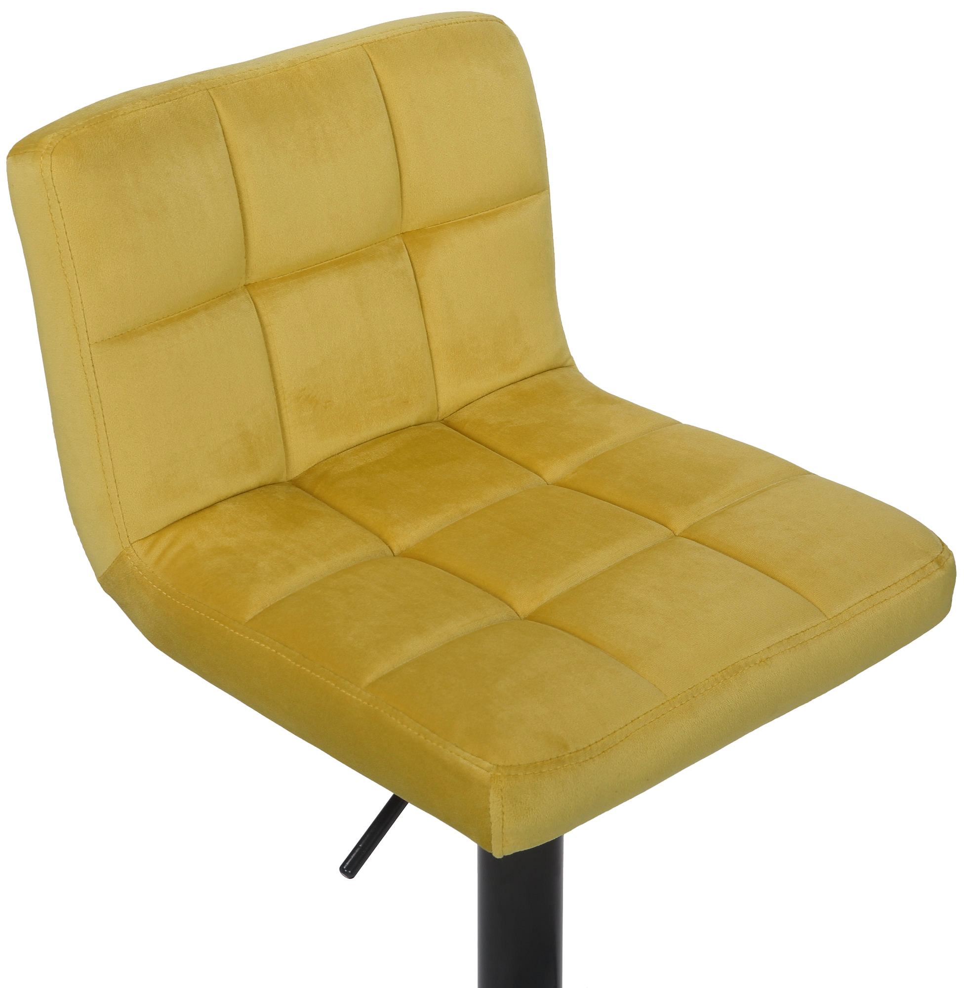 2er Set Barhocker Feni Samt, gelb