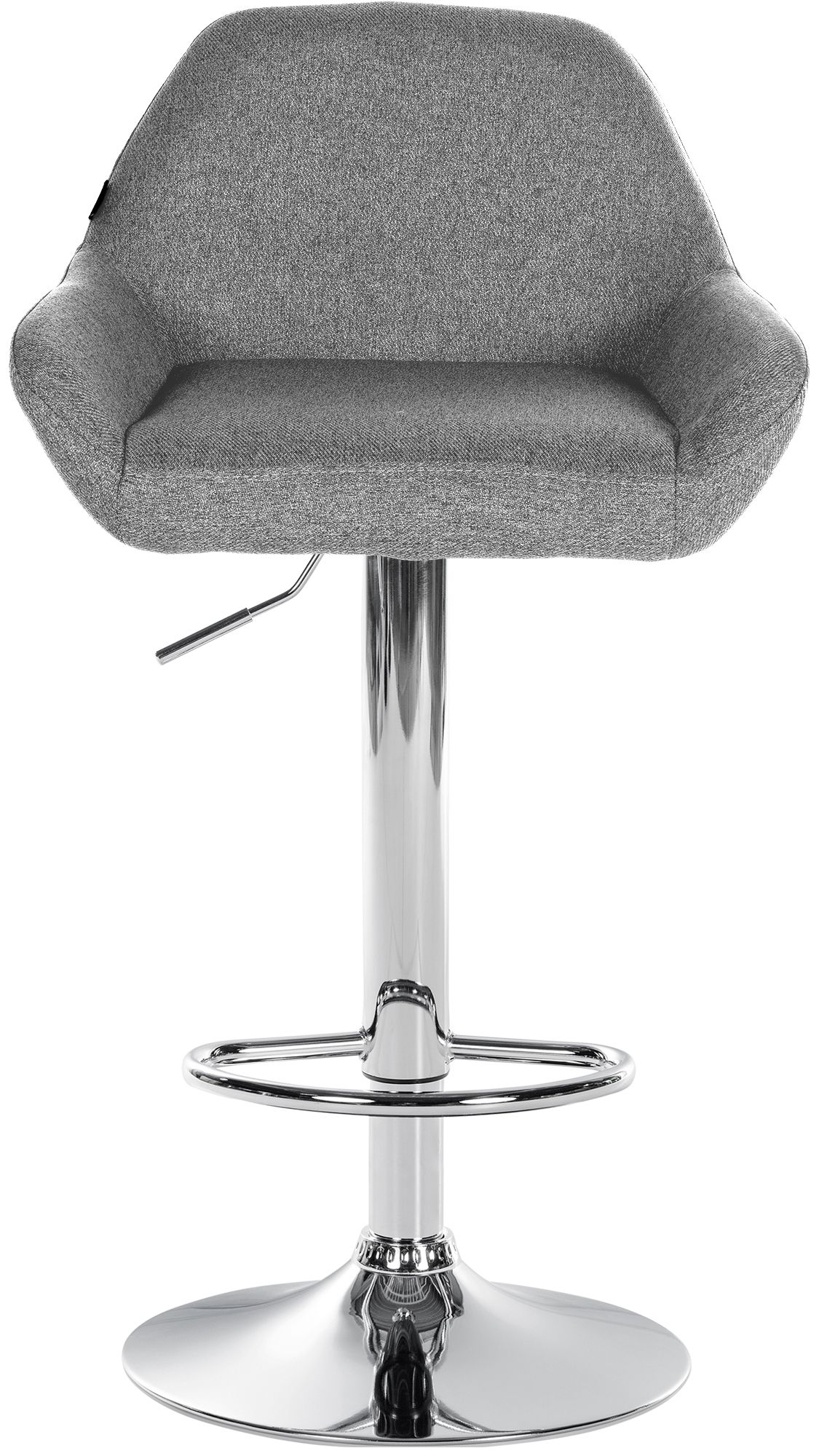 Barhocker Braga Stoff chrom, grau