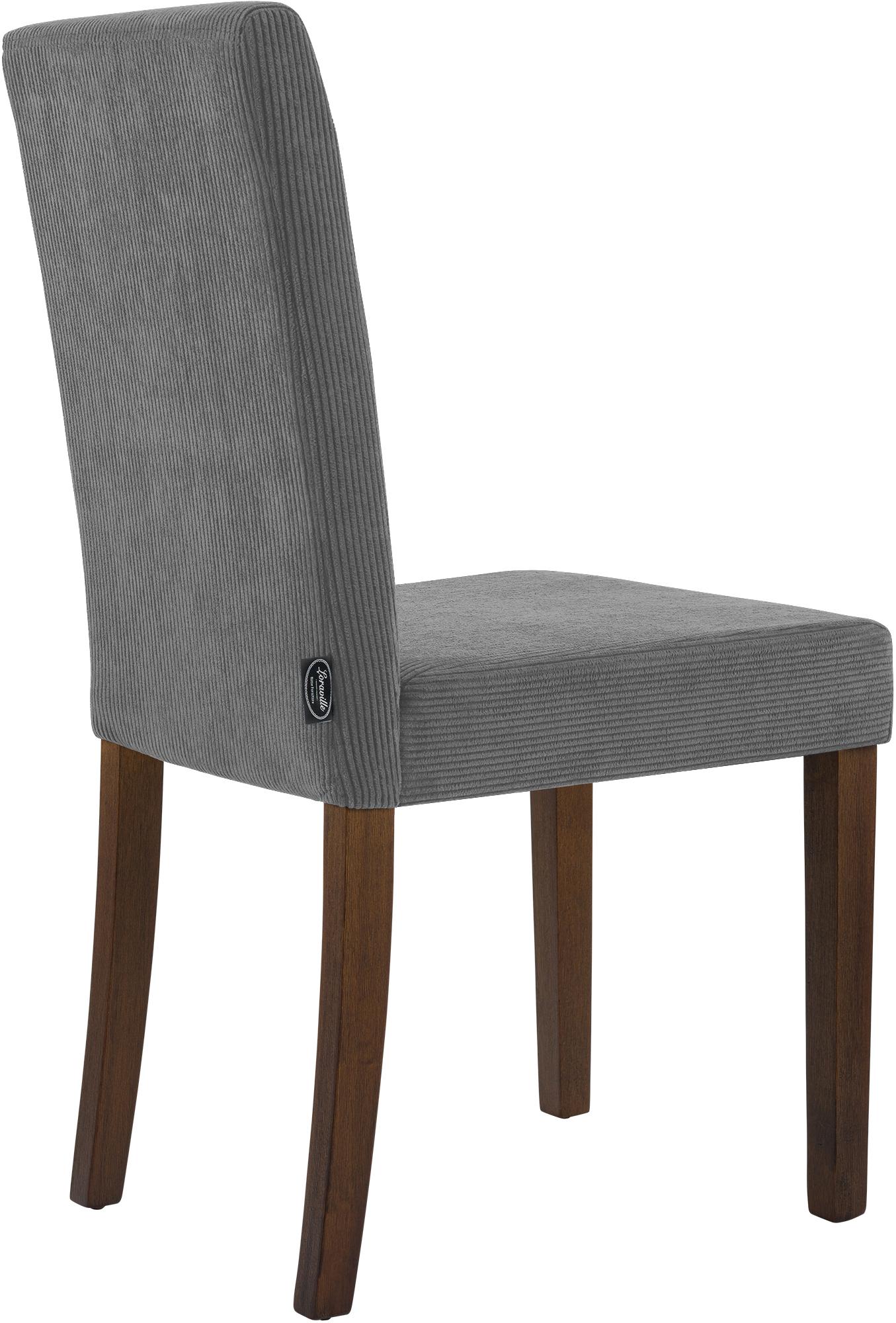 2er Set Esszimmerstuhl Ina Cord antik dunkel, grau