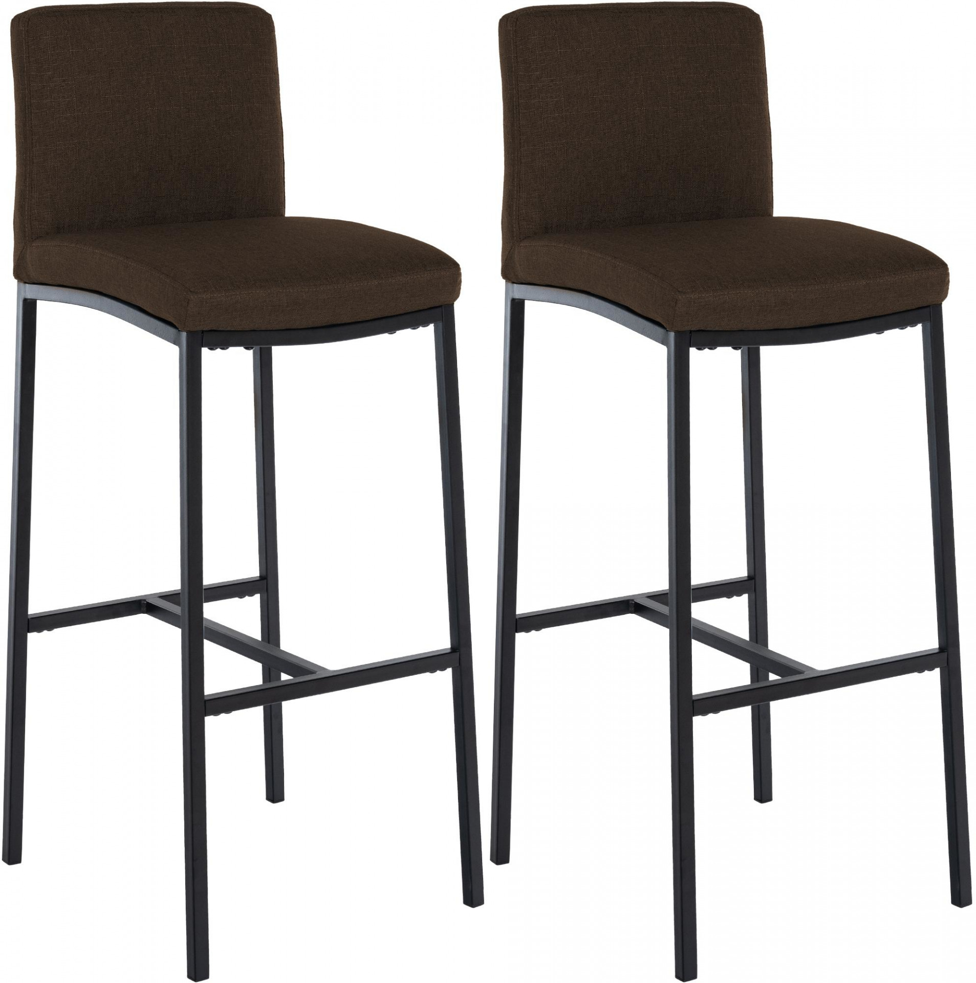 2er Set Barhocker Freeport Stoff B, braun