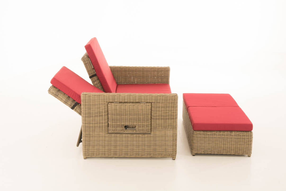 Sofa Ancona Rubinrot 5mm, natura