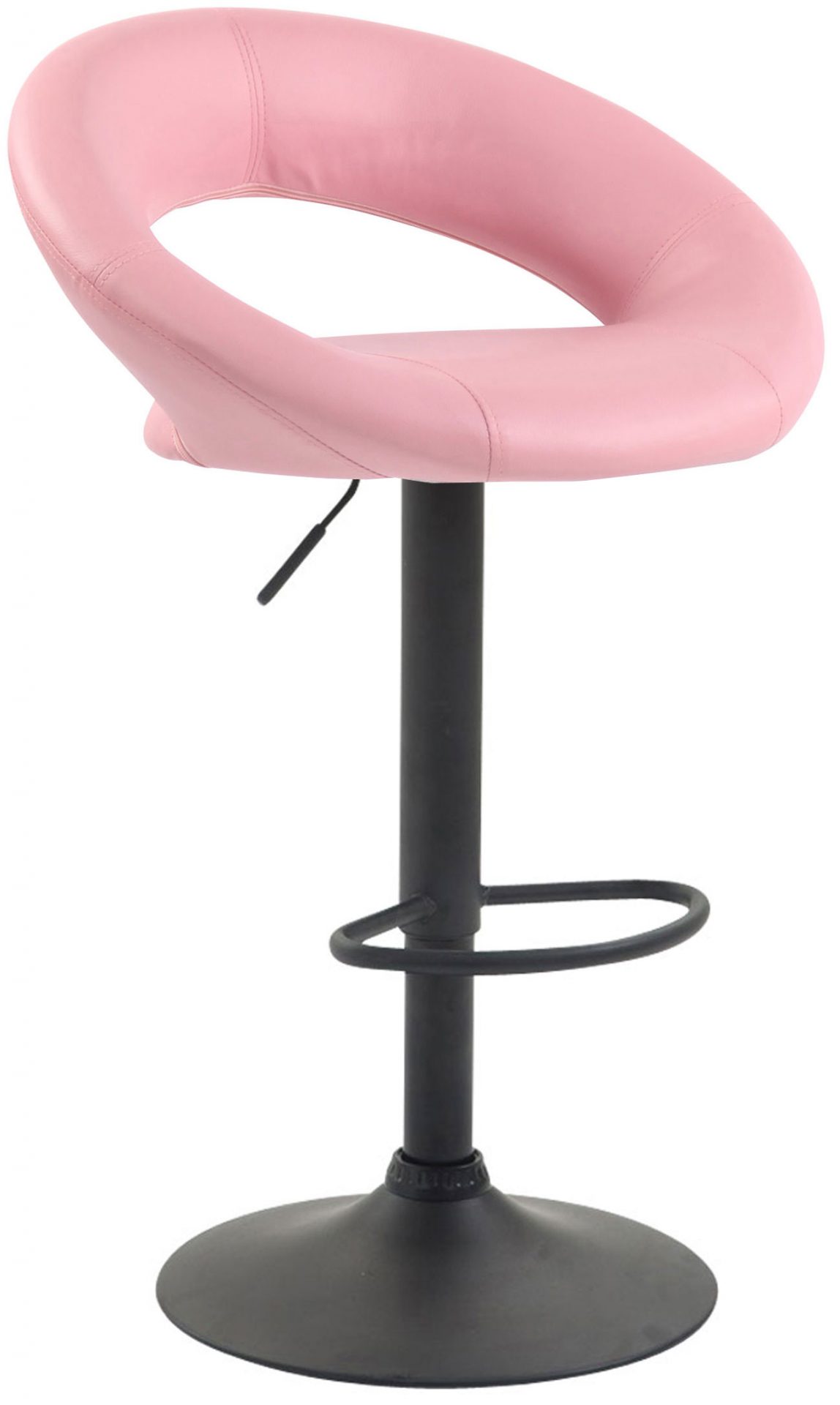 607794 Barhocker Olinda Kunstleder schwarz, pink