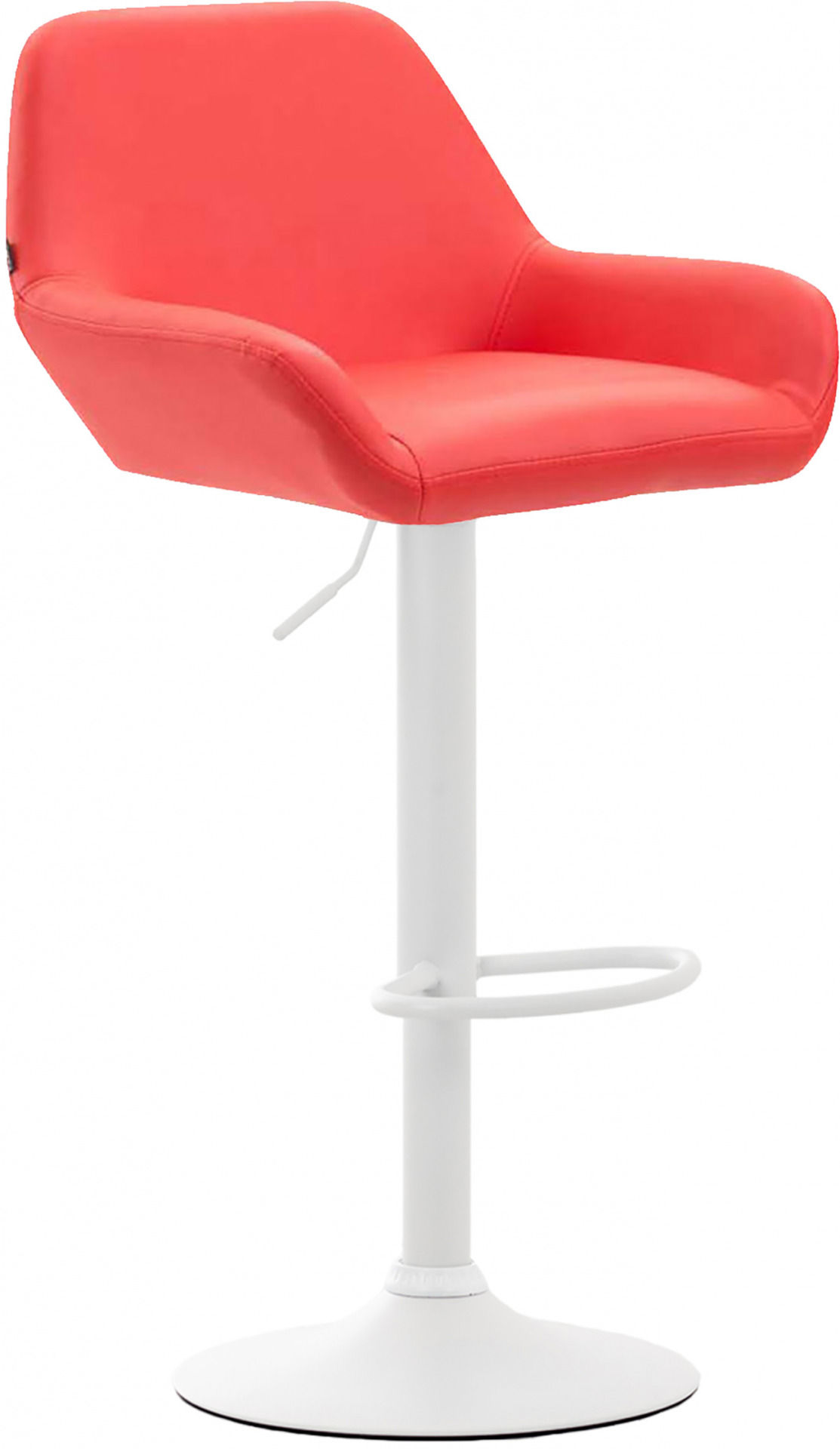 Barhocker Braga Kunstleder weiß, rot