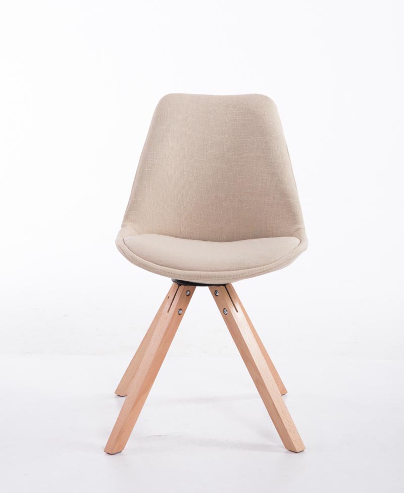 Besucherstuhl Toulouse Stoff Natura Square, creme