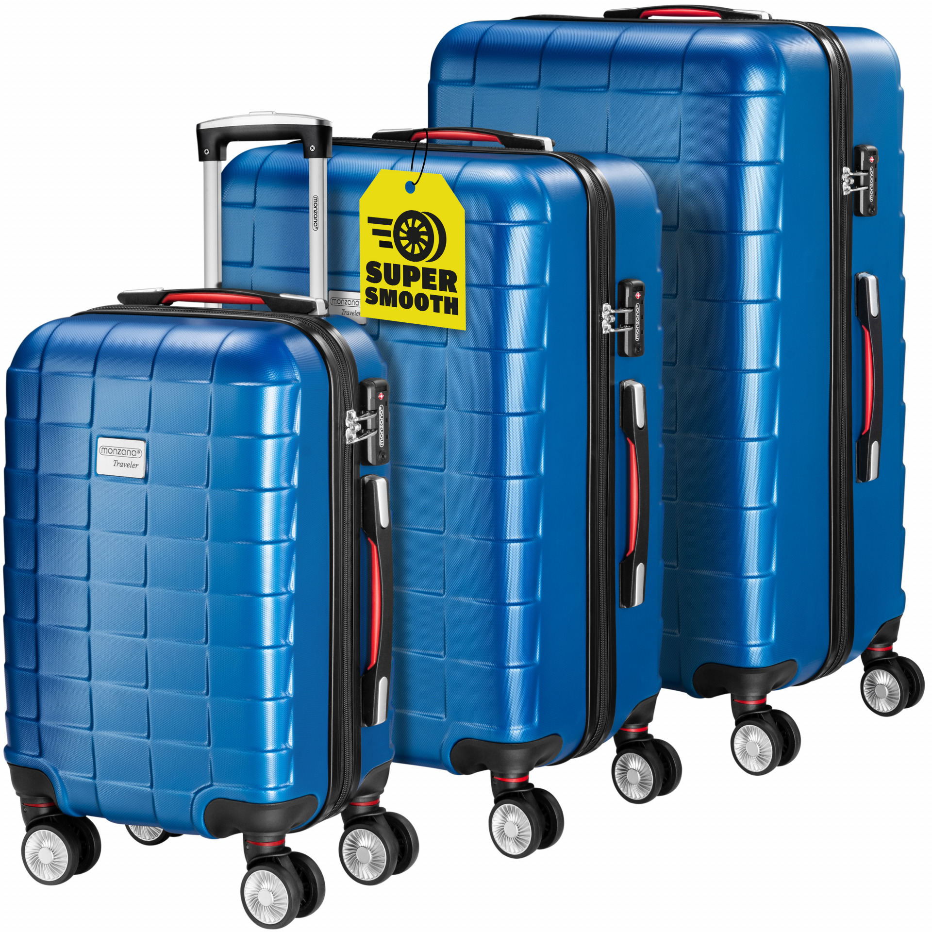 Hartschalenkoffer-Set Exopack 3-tlg Blau ABS