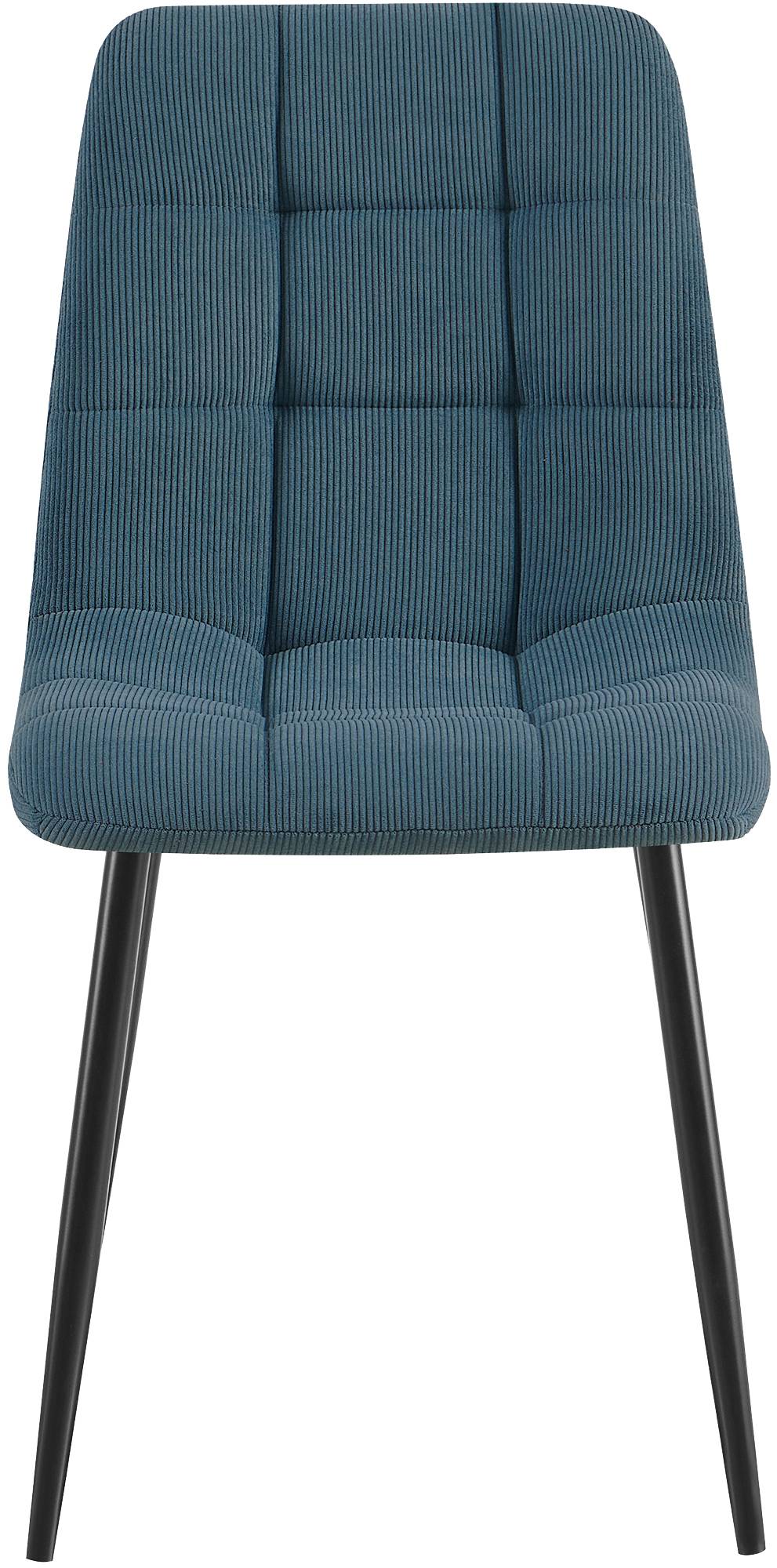 2er Set Esszimmerstuhl Antibes Cord, blau