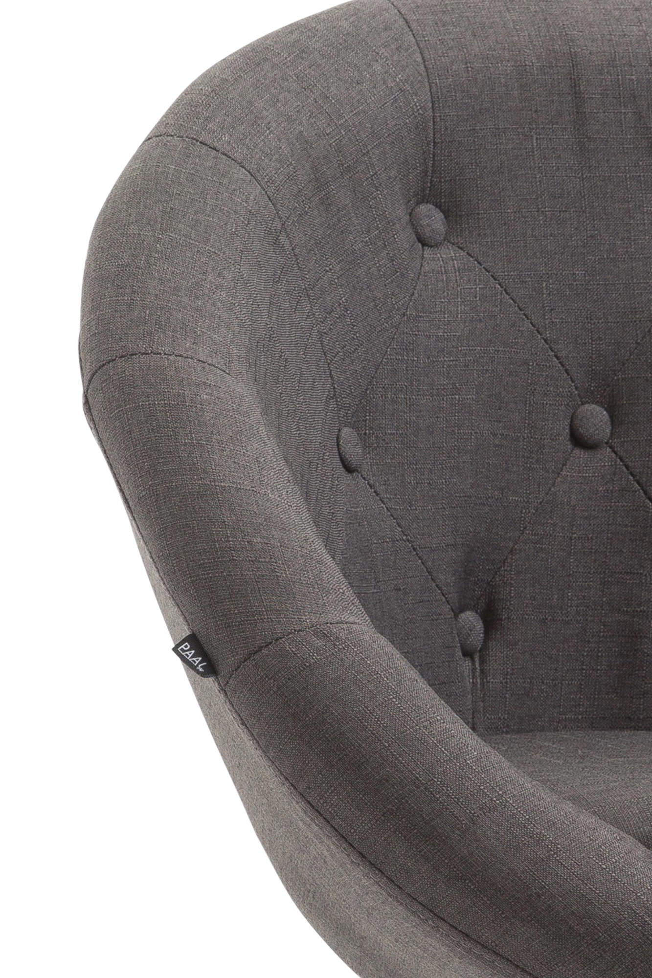 Barhocker London V2 Stoff chrom, dunkelgrau