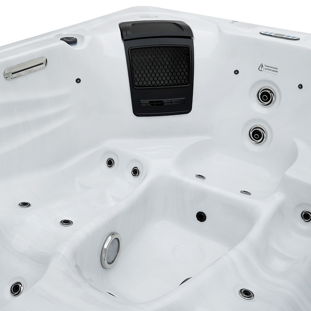 Outdoor Whirlpool mit Treppe und Thermoabdeckung SUNSET - 220 x 156 cm für 3 Personen