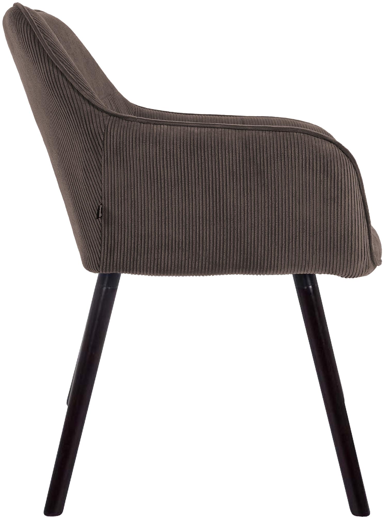 Esszimmerstuhl Vienna Cord schwarz, braun