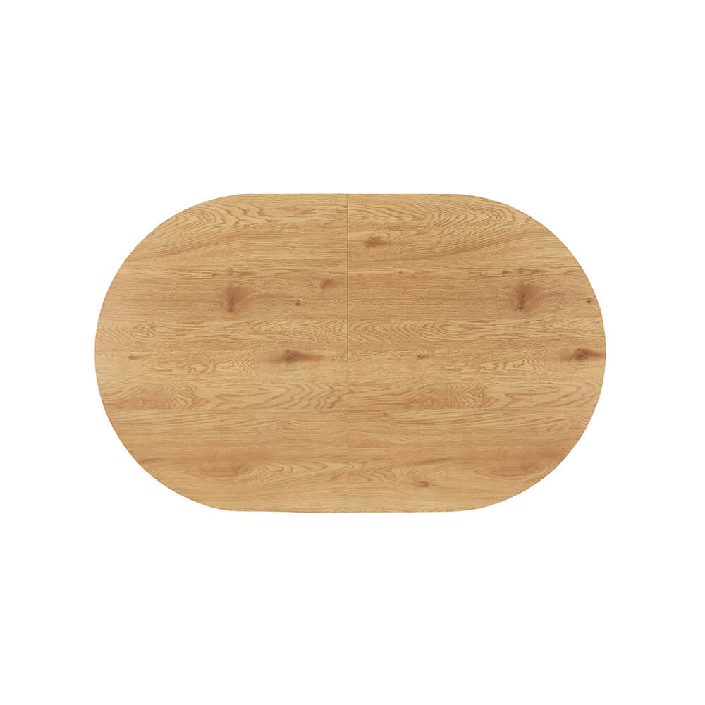 Esstisch Oval Ausziehbar AVENTI inkl. Sternfuß - 160-200 x 100 cm Light Oak