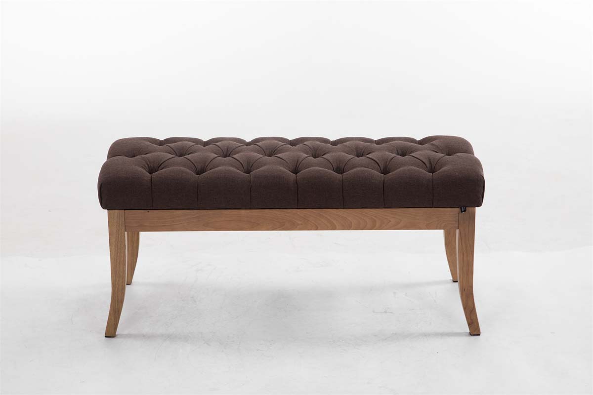 Sitzbank Ramses Stoff antik-hell 100, braun