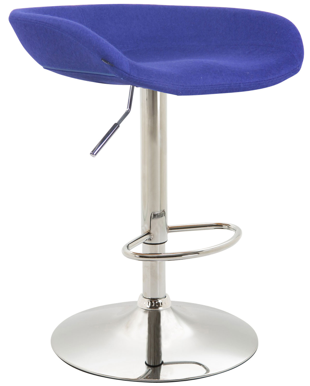 Barhocker Anaheim Filz chrom, blau