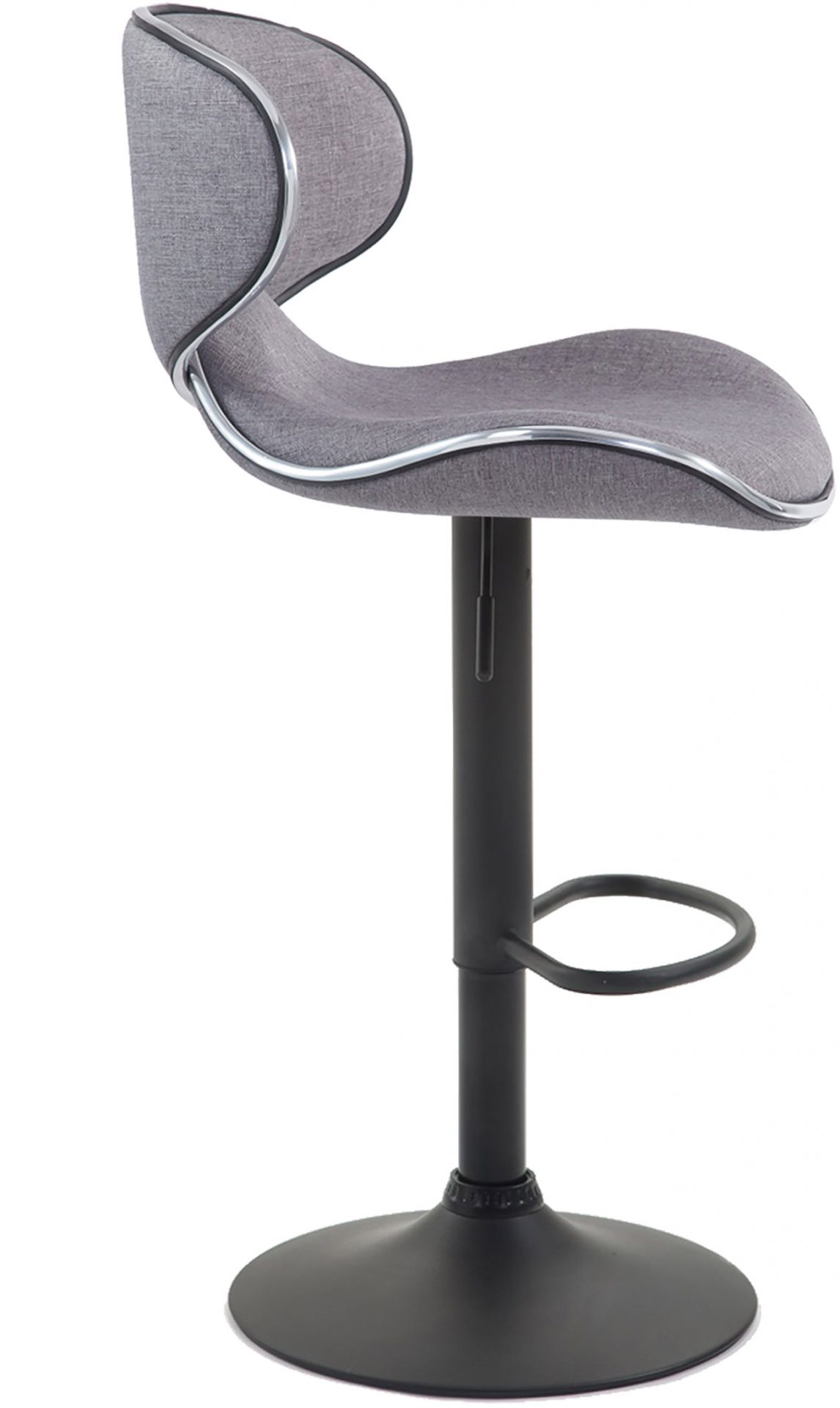 Barhocker Las Vegas V2 Stoff schwarz, hellgrau