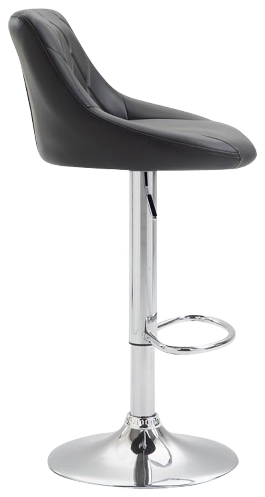 Barhocker Lazio Kunstleder chrom, schwarz