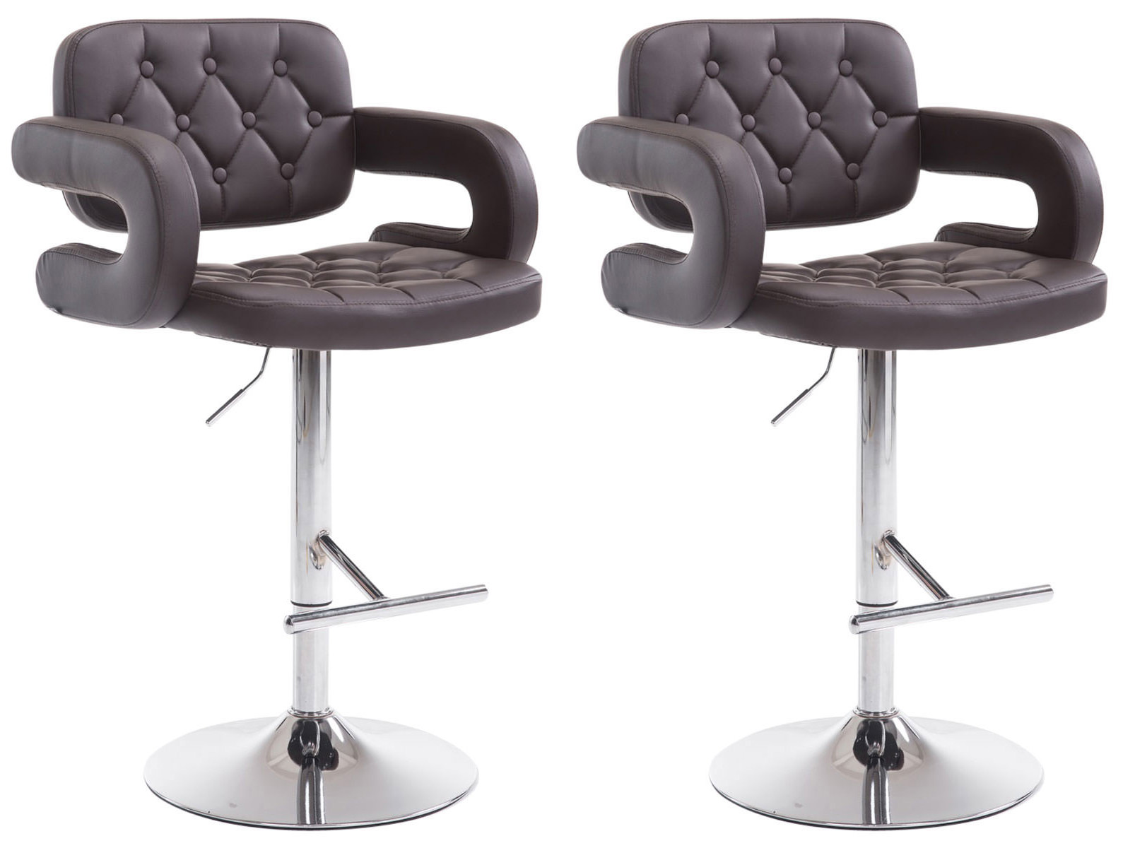 2er Set Barhocker Dublin C, braun