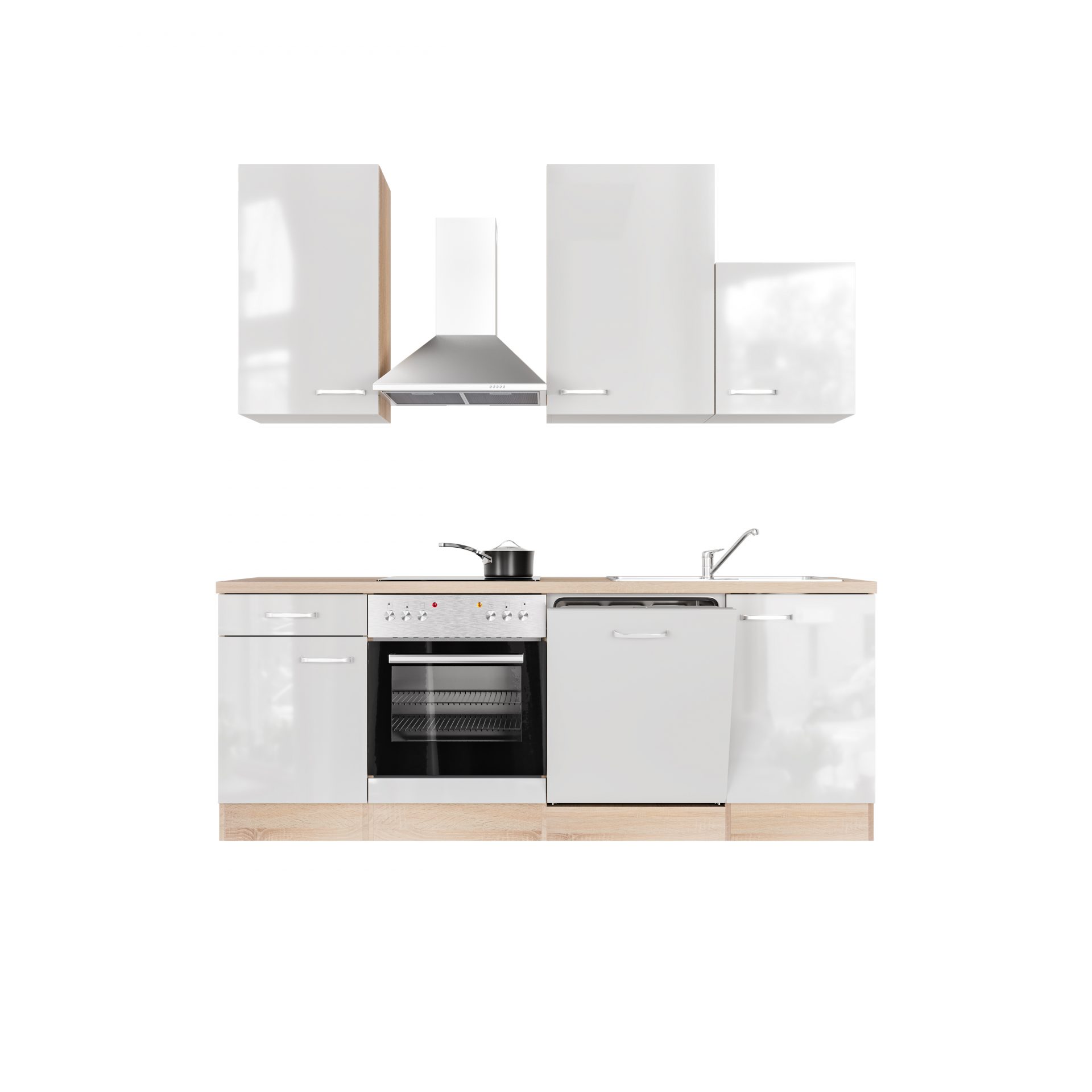 Küchenzeile Valero 220 cm mit E-Geräten