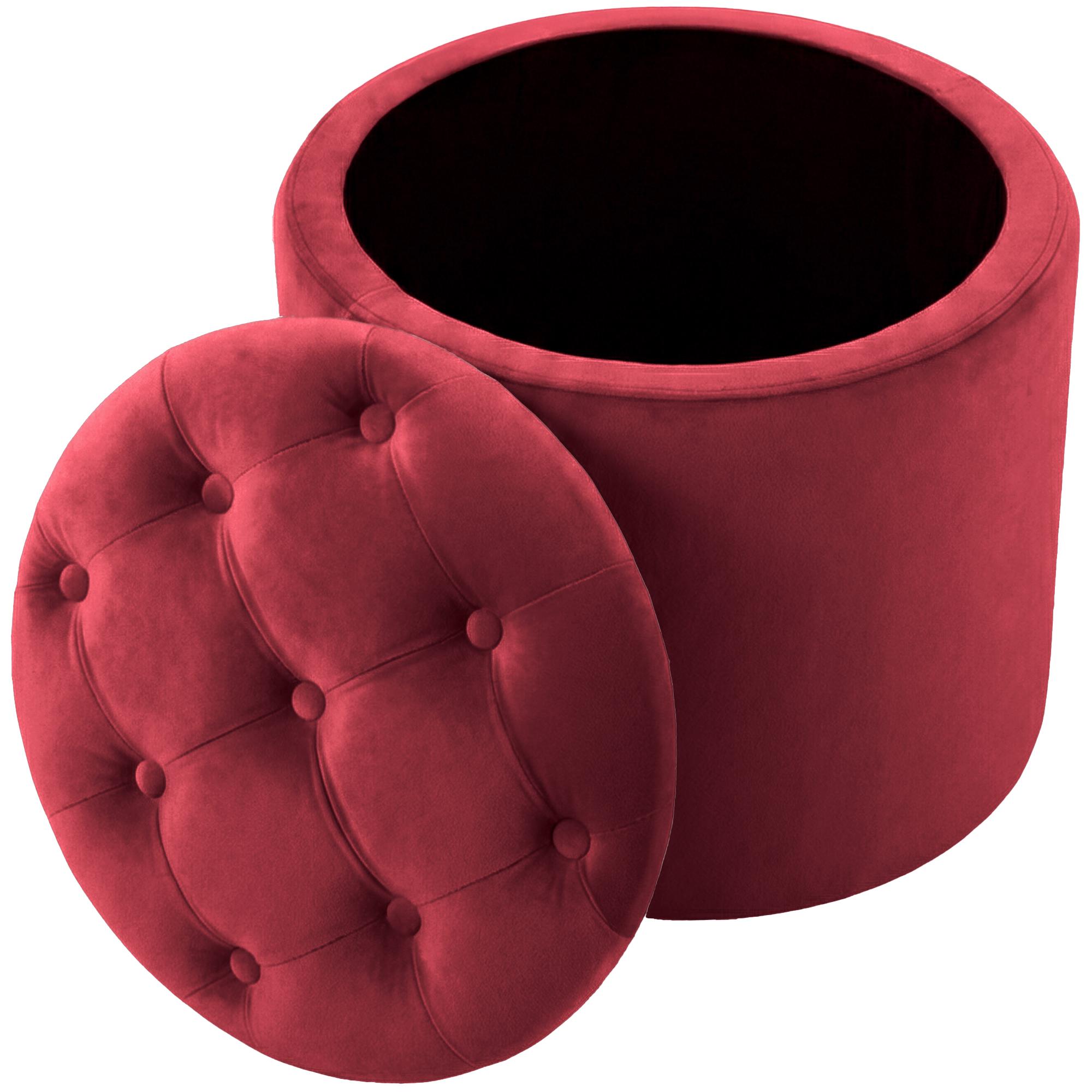 Sitzhocker Pantin Samt, rot