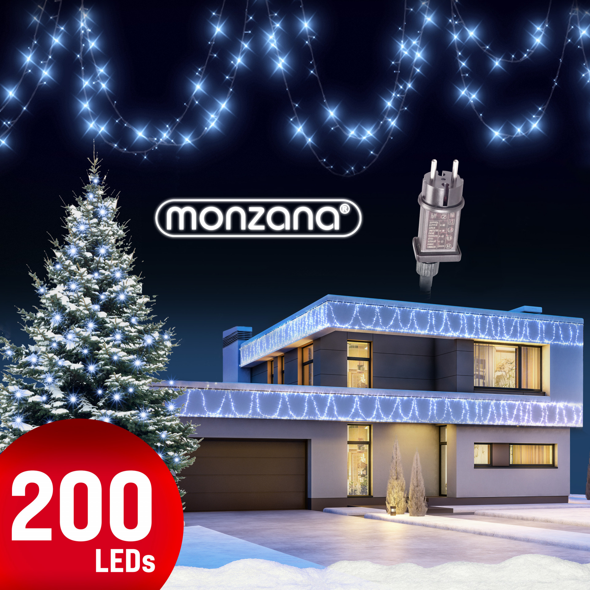 Lichterkette Weihnachten Kaltweiß 20m
