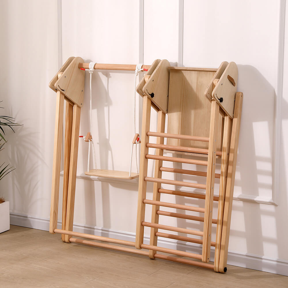 Klettergerüst Indoor inkl. Rutsche und Schaukel IDA