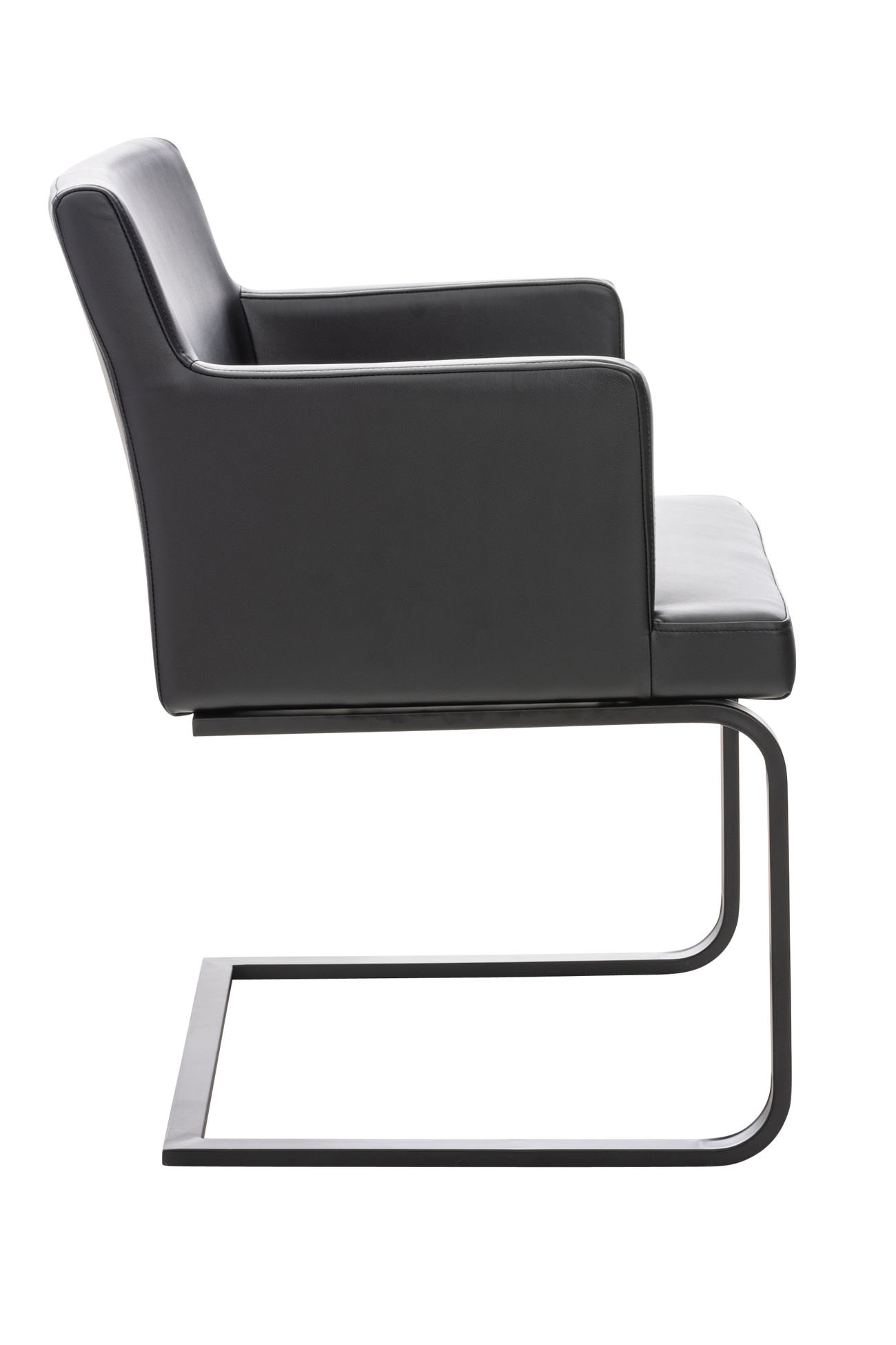 Stuhl Aberford Kunstleder schwarz, schwarz