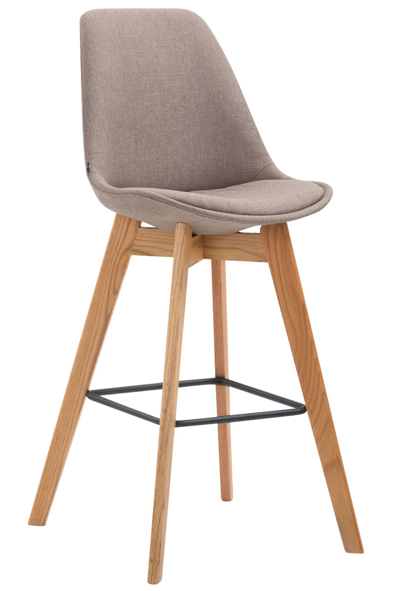 Barhocker Metz Stoff Natura, taupe
