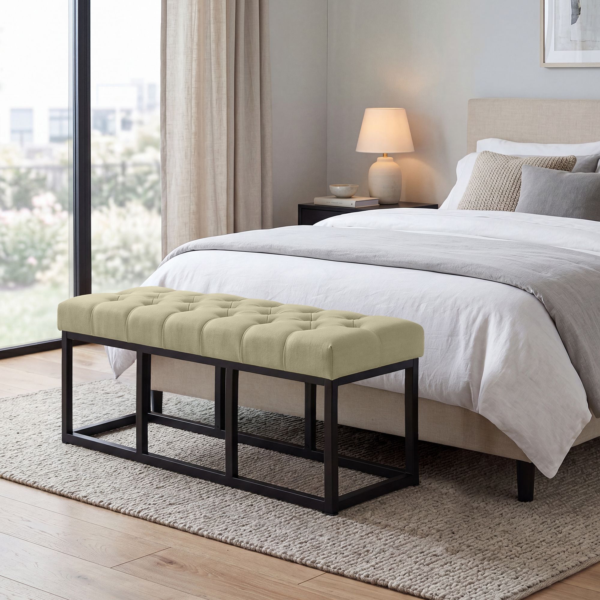 Sitzbank Amun Stoff B100, taupe