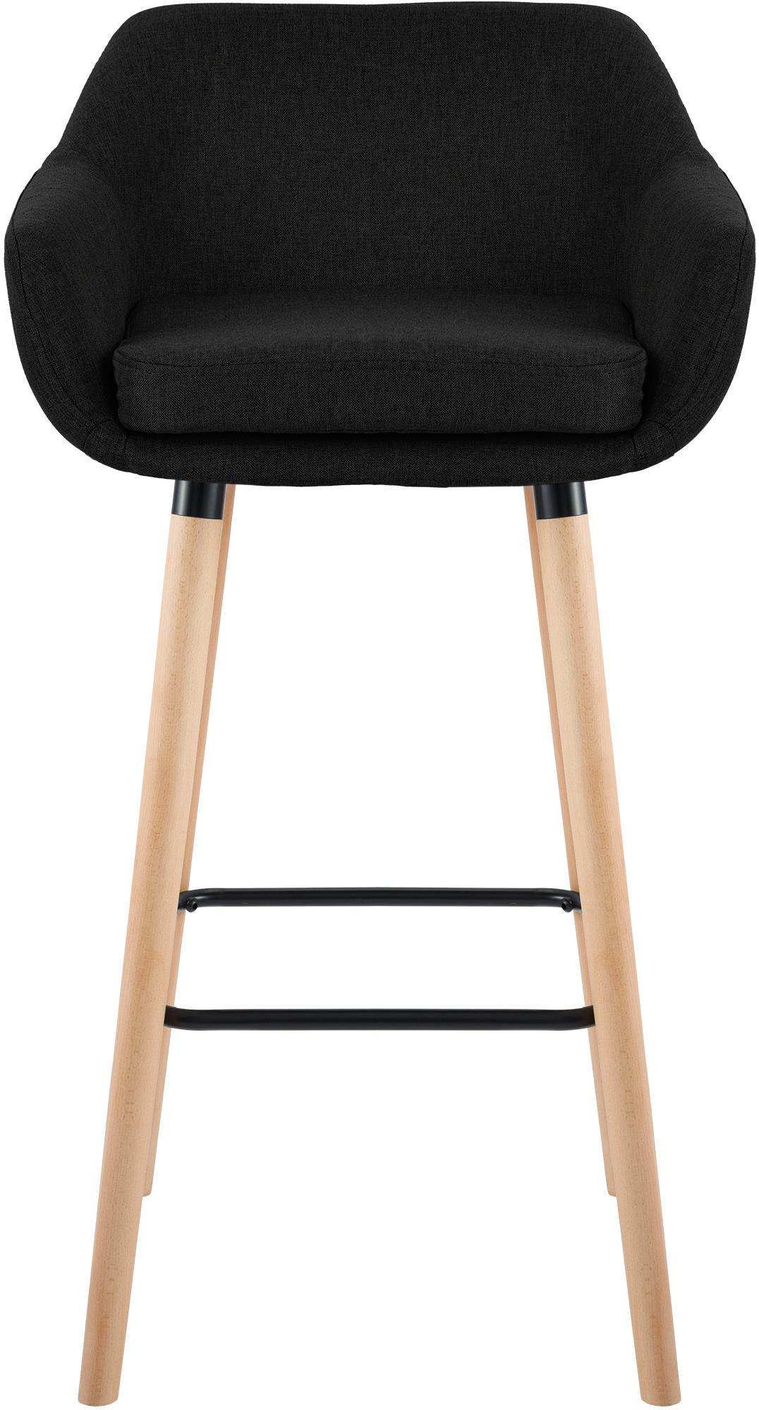 Barhocker Grant Stoff, schwarz