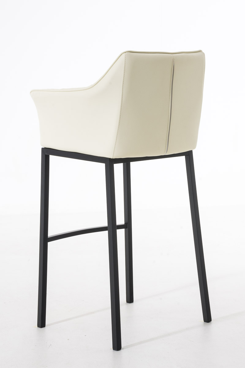 Barhocker Damaso B mit 4-Fuß Gestell, creme