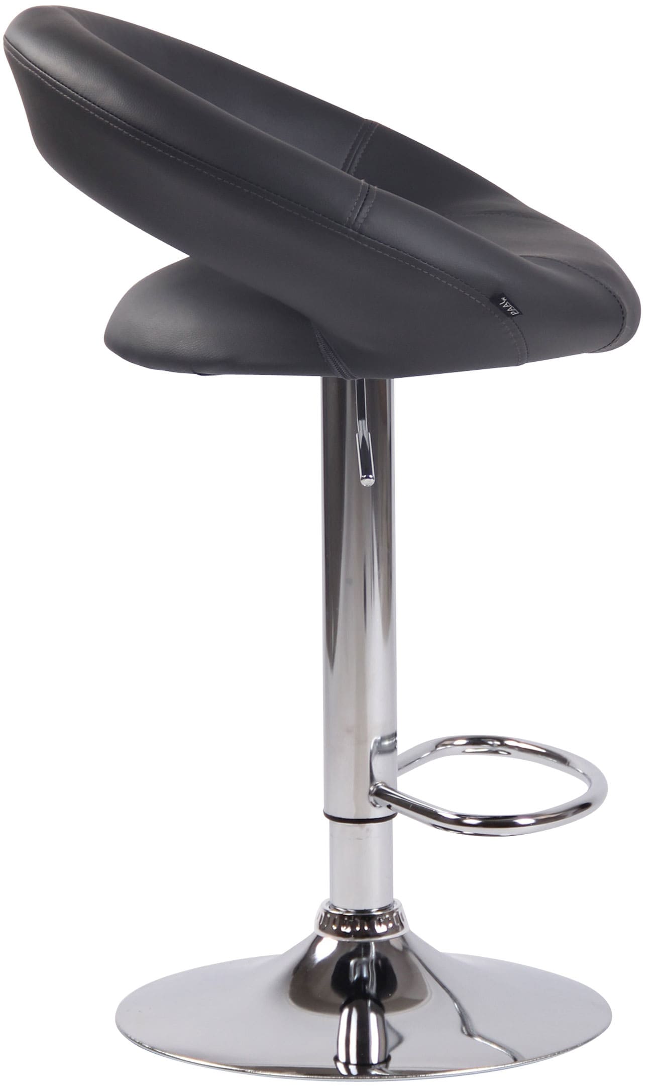 2er Set Barhocker Olinda Kunstleder chrom, grau