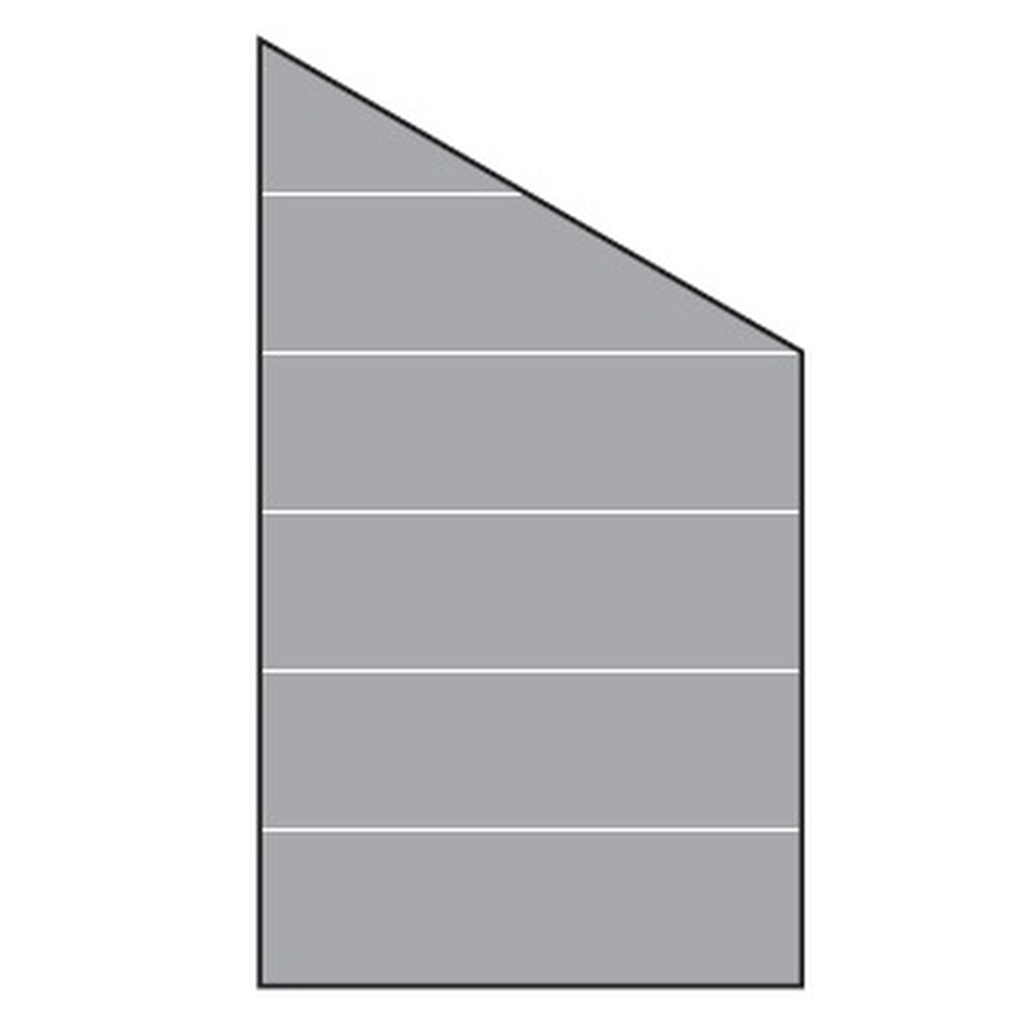VETRO Glasscheibe ECKE rechts, B 1030 x H 1800/1200 mm, Streifen-Dekor 82, satiniert
