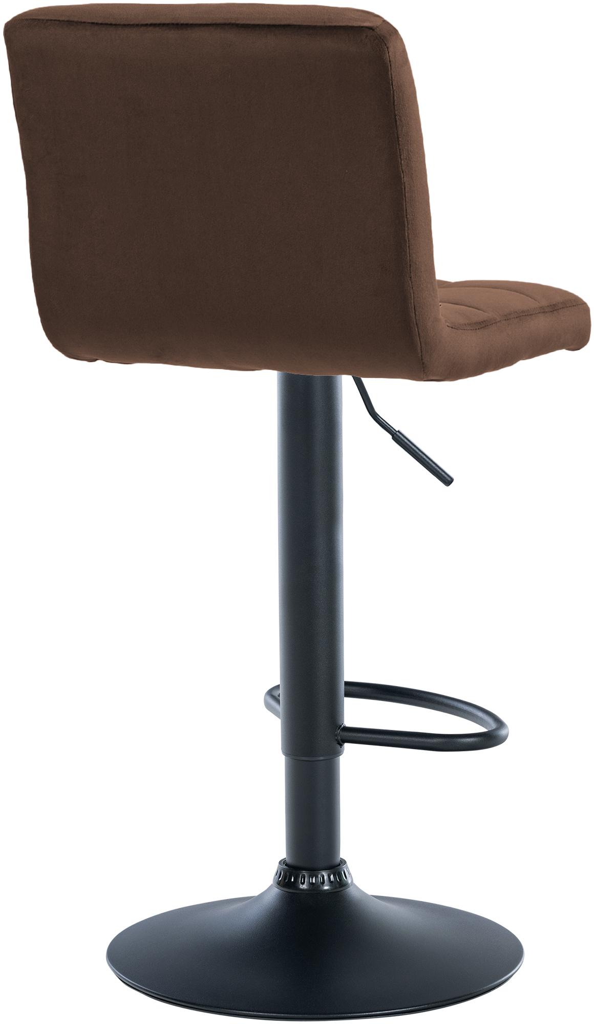 2er Set Barhocker Peru Samt schwarz, braun