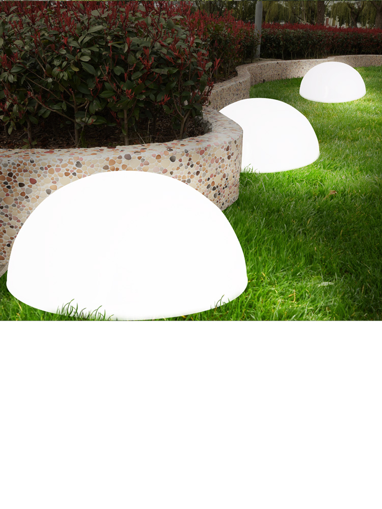 LED Solarleuchte 3er-Set halbrund