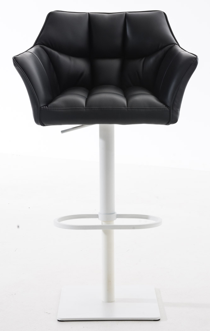 2er Set Barhocker Damaso Kunstleder weiß, schwarz