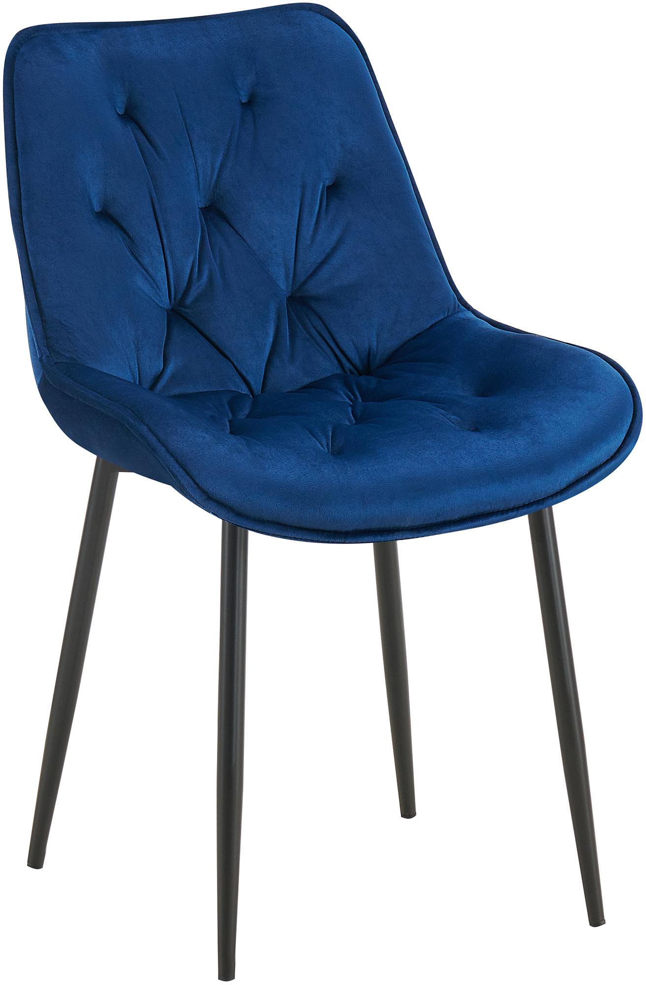 Esszimmerstuhl Wallace Samt, blau