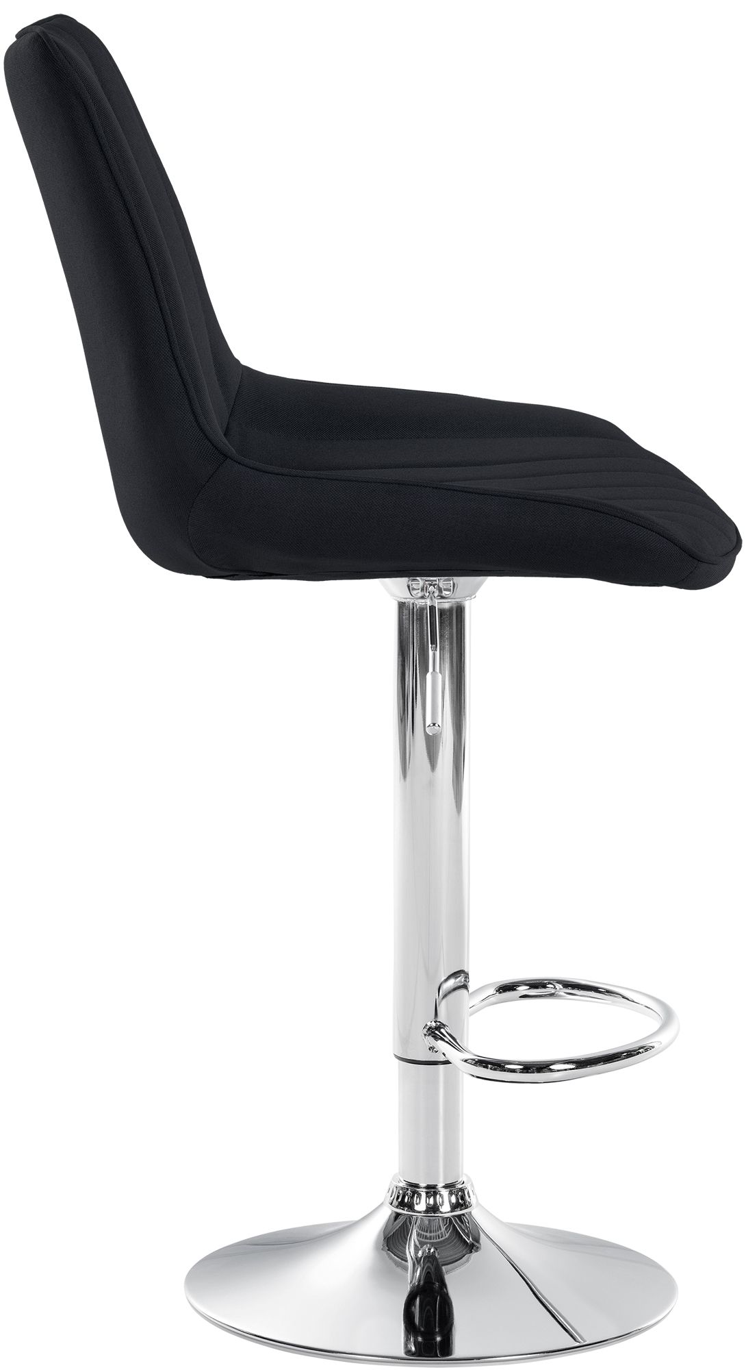 Barhocker Toni Stoff chrom, schwarz