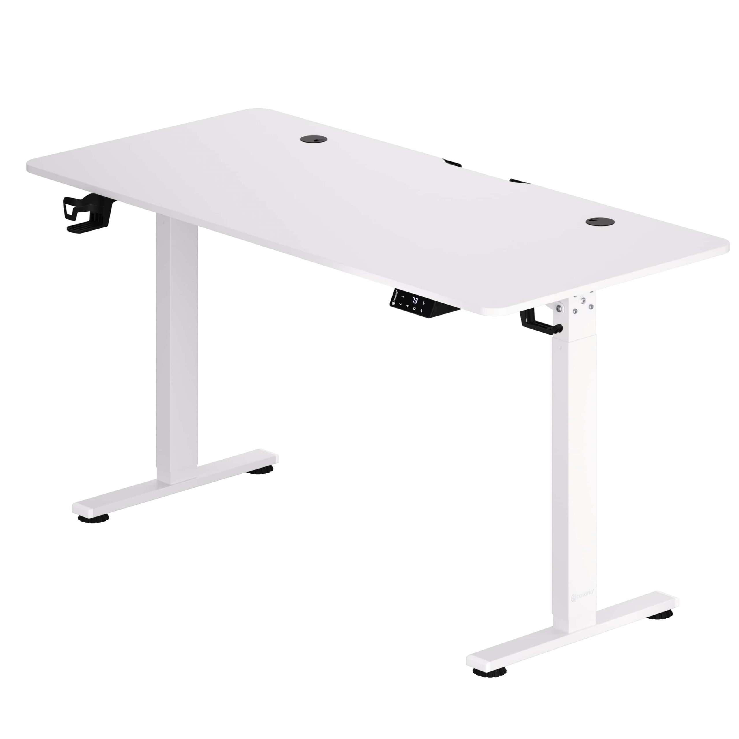 Höhenverstellbarer Schreibtisch Weiß 140x60x73-118cm
