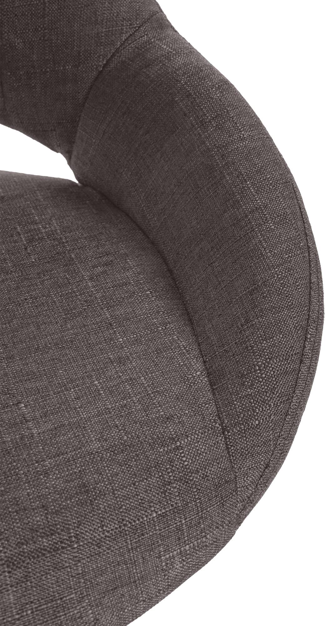 Barhocker Milet Stoff schwarz, dunkelgrau