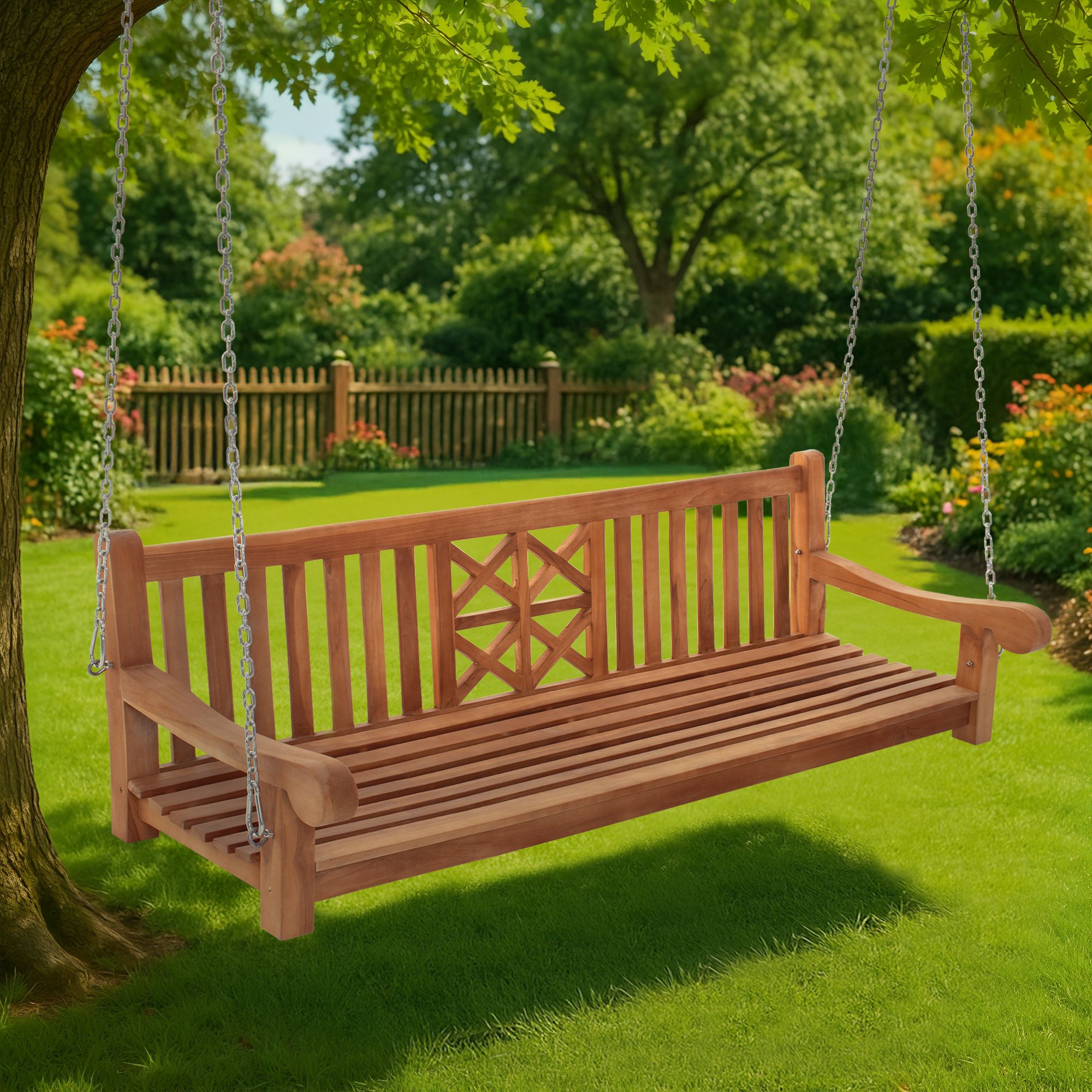 Schaukelbank Farm 200 cm, teak